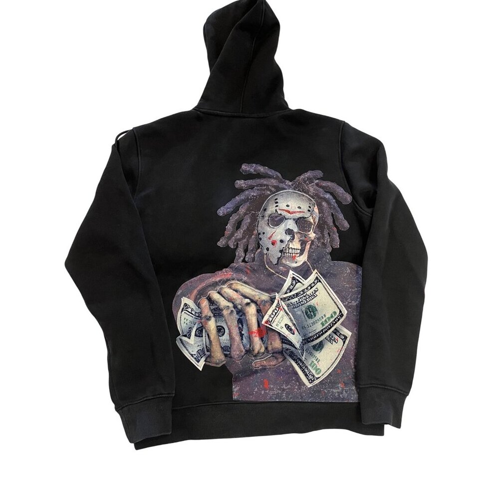 No Guts No Glory Graphic Hoodie Black ROKU Studio M heavy 3-D hooded sweatshirt